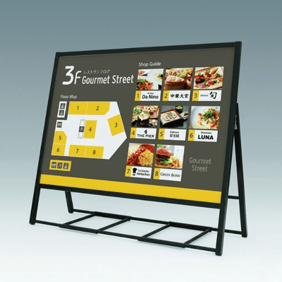 大画面ポスタースタンド 4辺開き