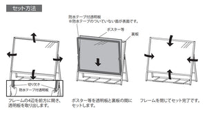 大画面ポスタースタンド 4辺開き
