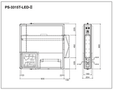 PS-3315T-LED-II 満空表示付きLEDパーキングサイン 内部構造・取付寸法図