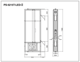 PS-5215T-LED-II 満空表示付きLEDパーキングサイン 内部構造・取付寸法図