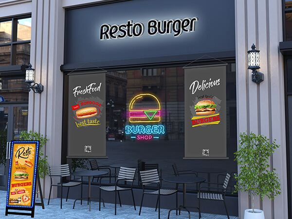 飲食店向けのスタンド看板専門店｜電飾タイプ｜手書き看板タイプも