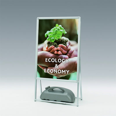 片面ポスタースタンド 省スペース設置 4辺開き