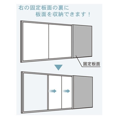 <国産>ビジネス引分 全面ホーローホワイトボード(片面)