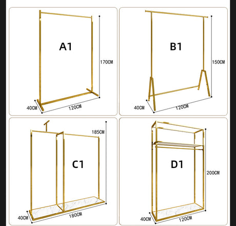 カスタムステンレス鋼布ディスプレイスタンド女性服ディスプレイラック金属小売ブティックゴールド服ラック