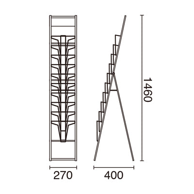 カタログスタンド A4 10段 1列