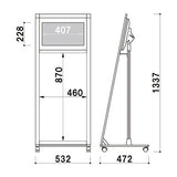 電子サイネージ用 コンパクトL型スタンド