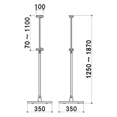 軽量ボード用スタンド両面 A4/A3/A2/A1/B3/B2対応|パネルスタンドの