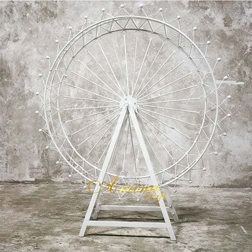 アイランド什器・店舗中央什器 観覧車型アイアンフレーム お花や