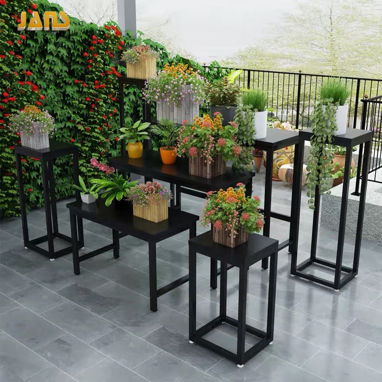 花屋の鉢植えのためのカスタム木製フラワーディスプレイスタンド