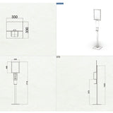 【コロナ対策】自動手指消毒器 A3パネル付フロアタイプ AHS-010