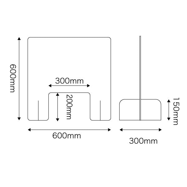 【コロナ対策】クリアパーテーション 窓付き