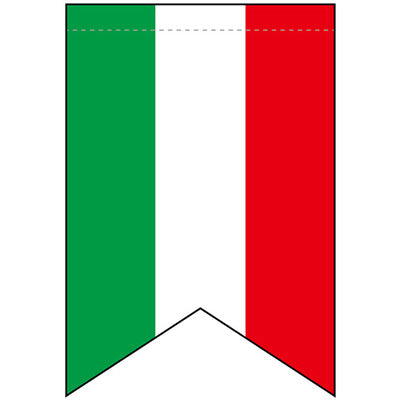 変形タペストリー&フラッグ-GNB イタリア国旗柄 3個入 緑白赤装飾
