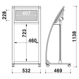 電子サイネージ用コンパクトカーブスタンド