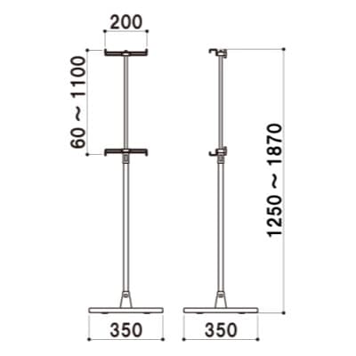 軽量パネル用スタンドPSX片面（ A4/A3/A2/A1/B4/B3/B2対応）