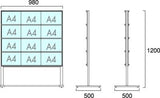 A4サイズ用 カードケース12枚スタンド看板