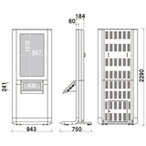 電子サイネージ用 2画面タッチパネルタイプ 48型用