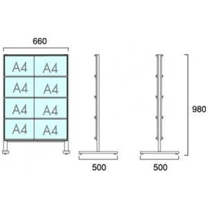 A4サイズ用 カードケース8枚スタンド看板