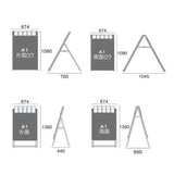 パンフレットケース付ポスタースタンド看板ブラック（屋外用）