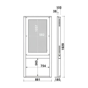 電子サイネージ用 薄型壁寄せタイプ 49型用