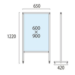 メッセージスタンド両面ホワイトボード (直立・両面スタイル)