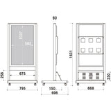 電子サイネージ用 自立移動式T型スタンド 49型用