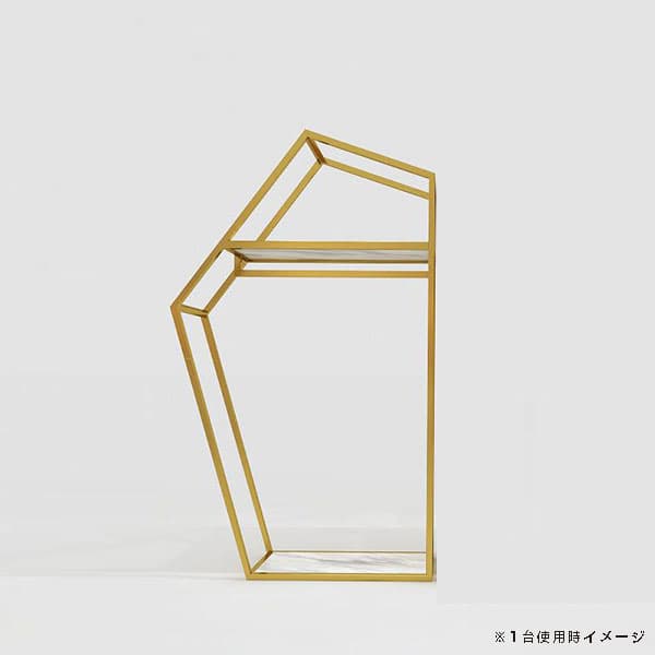 ハンガーシェルフ ファセット・ゴールドハンガー | 店舗什器の通販なら