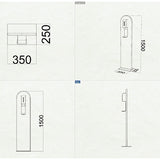 【コロナ対策】自動手指消毒器 印刷パネル付フロアタイプ AHS-008(ロット販売: 100 台セット)