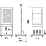 電子サイネージ用 自立移動式T型スタンド 32型用