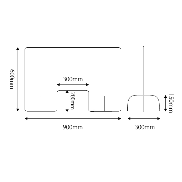 【コロナ対策】クリアパーテーション 窓付き