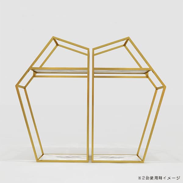 ハンガーシェルフ ファセット・ゴールドハンガー | 店舗什器の通販なら