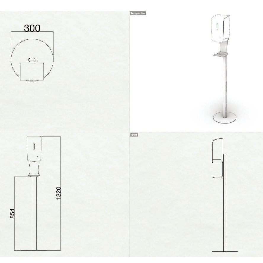 【コロナ対策】自動消毒液噴霧器 フロアタイプ (ロット販売: 100 台セット)