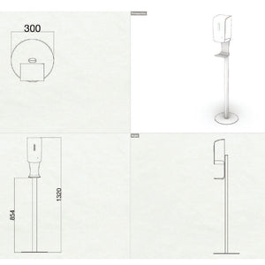 【コロナ対策】自動消毒液噴霧器 フロアタイプ (ロット販売: 100 台セット)