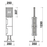 アクリル付横出しラックスタンド両面