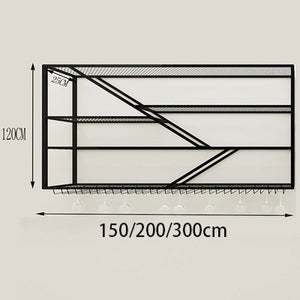 用品カフェバーパブレストラン家具多層アイアンラック壁掛けワインシェルフ