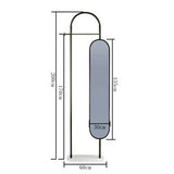 北欧のミニマリストミラーフルレングスミラーフルレングスミラー回転可能なスタンディング大理石コートラックホームベッドルームコートラックスタンド