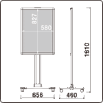 キャスター付ポスタースタンド A1／B1 | カタログラック取付可