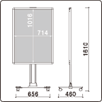 キャスター付ポスタースタンド A1／B1 | カタログラック取付可