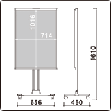キャスター付ポスタースタンド A1／B1 | カタログラック取付可