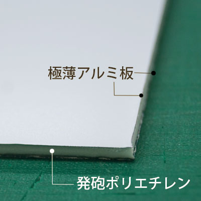 アルミ複合板 （3mm）+塩ビ粘着シート A2サイズ