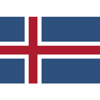 旗(世界の国旗) アイスランド 140×210cm-04500101D