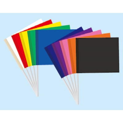 カラー手旗【黒】ビニール 70cm×85cm 06600202J