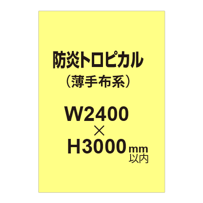 防炎トロピカル （薄手布系）【W2400～H3000mm以内】