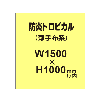 防炎トロピカル （薄手布系）【W1500～H1000mm以内】
