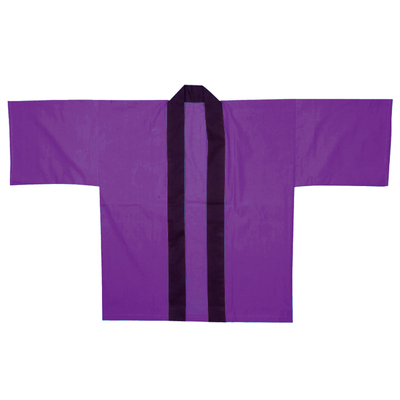 ハッピ-祭 紫（転写加工可 同色帯付）