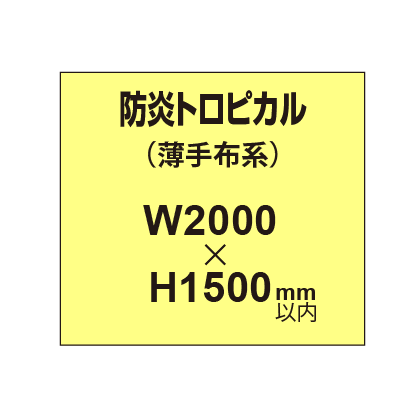 防炎トロピカル （薄手布系）【W2000～H1500mm以内】