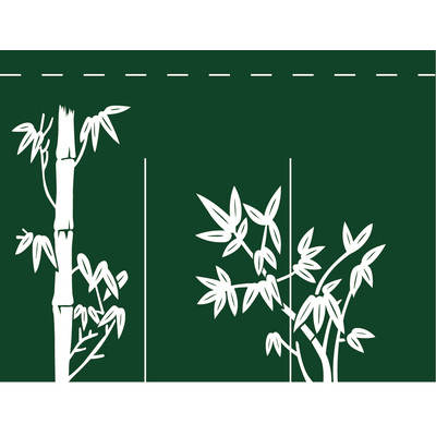 のれん-004018002　竹(緑)3巾