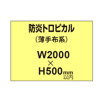 防炎トロピカル （薄手布系）【W2000～H500mm以内】