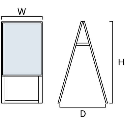 スタンド看板ホワイトボード(両面)|A型看板の通販なら誉プリンティング