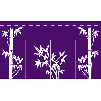 のれん-004018008　竹(紫)4巾